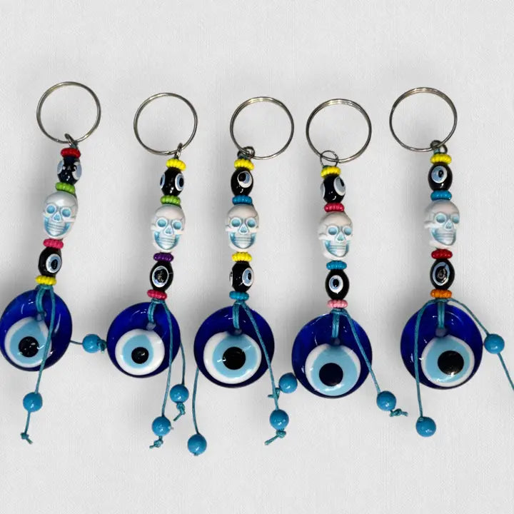 Evil Eye Keychain | Handmade Keychain | Skull Keychain | 08