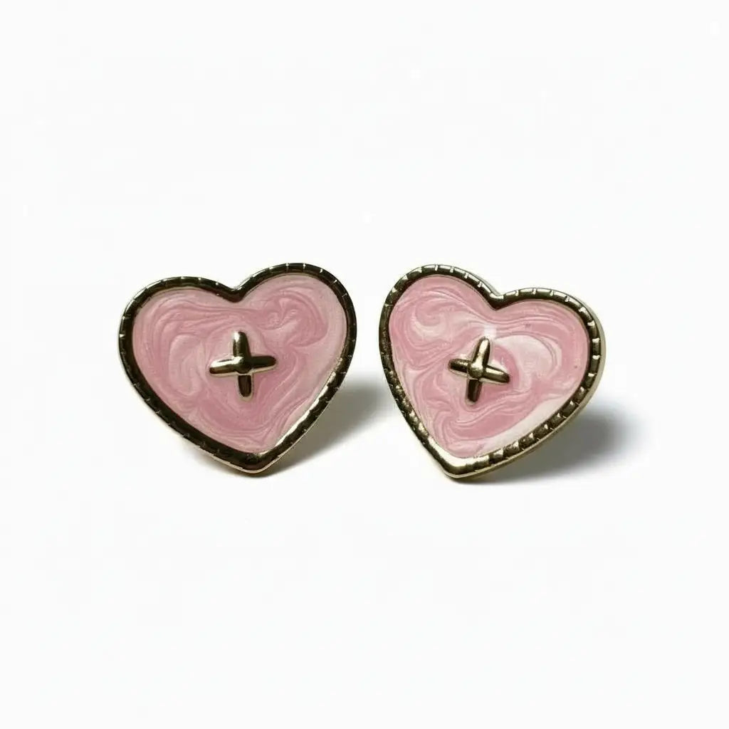 Heart Stud Earrings – 5 Colors