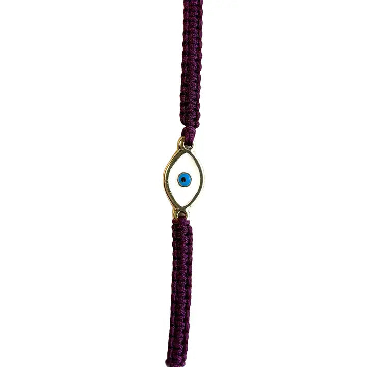 Bracelet Macrome EvileyeOval Evil Eye Enamel
