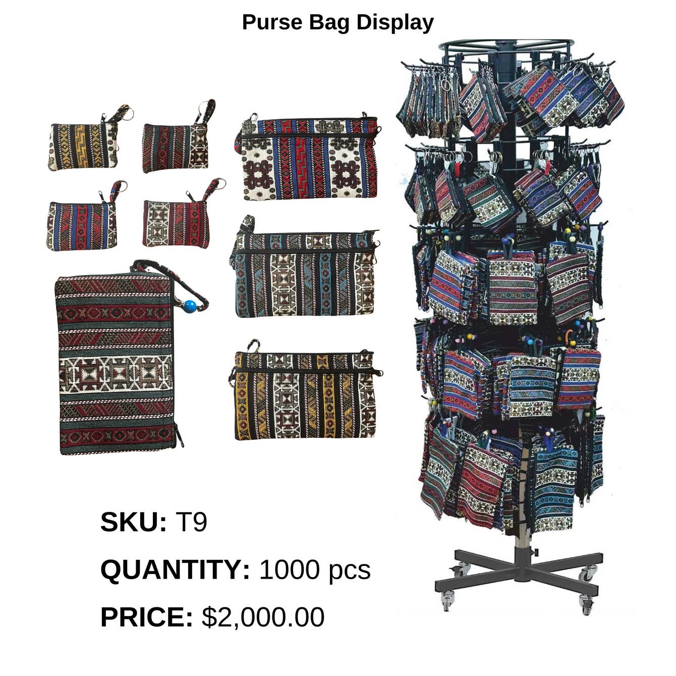 Purse & Bag Display - 1,000-Piece Collection, Stylish