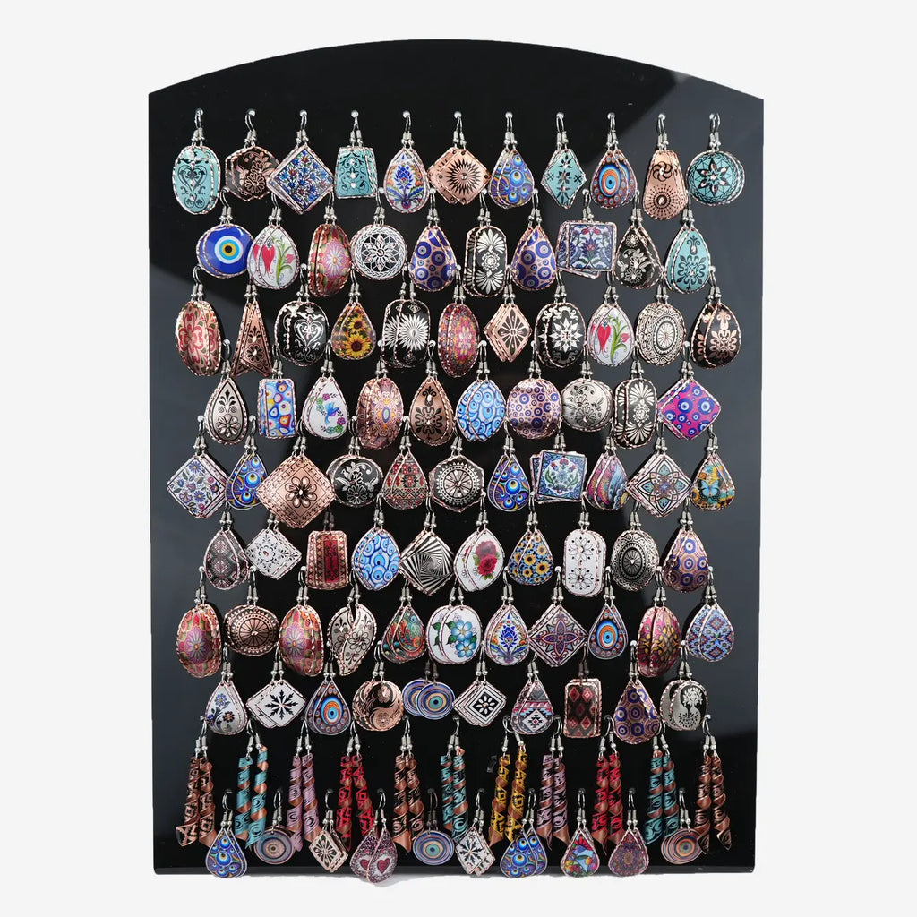 Unique Handmade Earring Set - 100 Set (Includes Free Display )