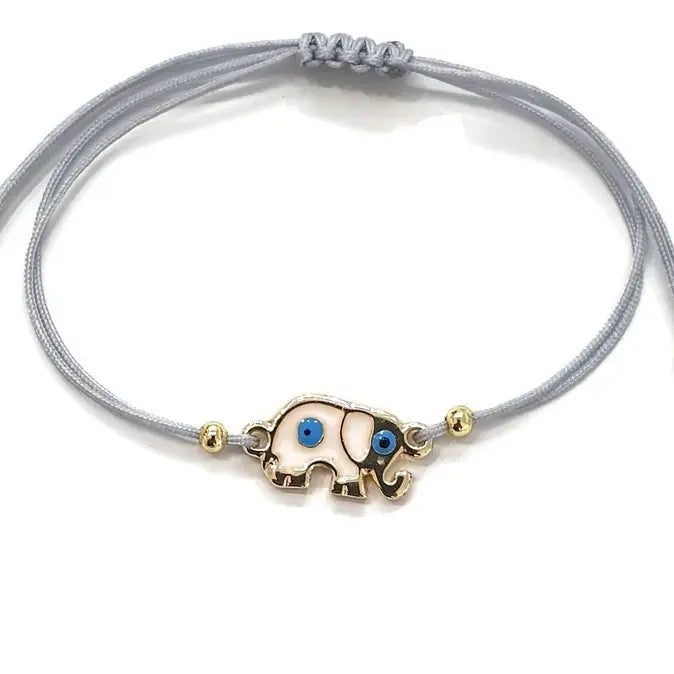 Bracelet Elephant Evileye Enamel String Bracelet