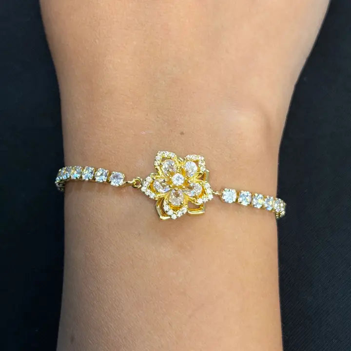 Fidget Spinner Bracelet – Rhinestone Rotating Anxiety Relief