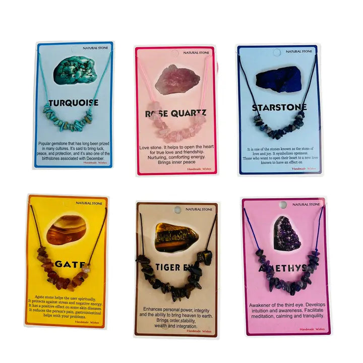Colorful Stone Card Necklaces