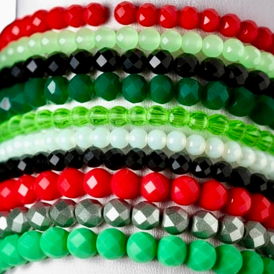 Christmas Crystal Bracelets | 3 Options (4mm & 6mm Sets)