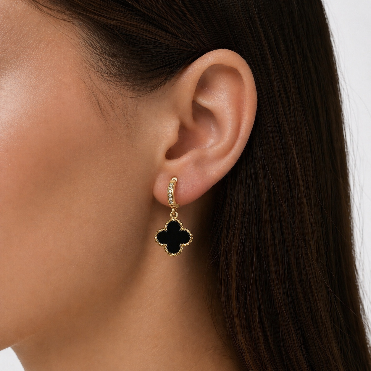 Clover Drop Earrings-Gold Stainless Steel | Best Selling Colors