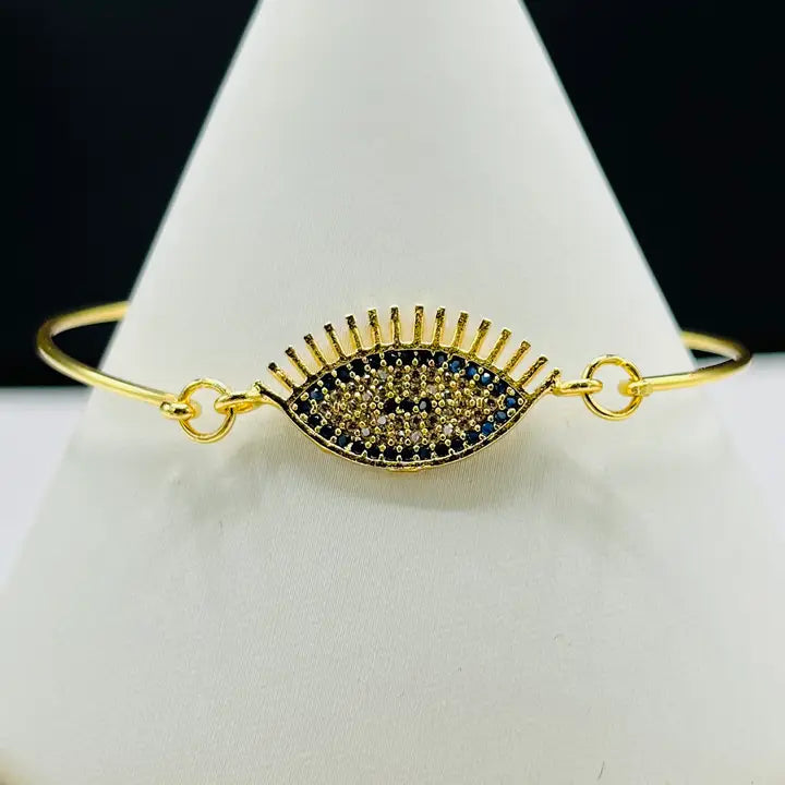 Dainty Bangle Evil Eye Bracelet Multi Style