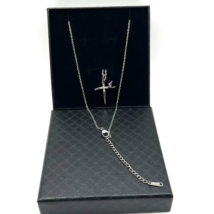 Dainty Cross Necklace | Zirconia Crystals | Gold-Plated