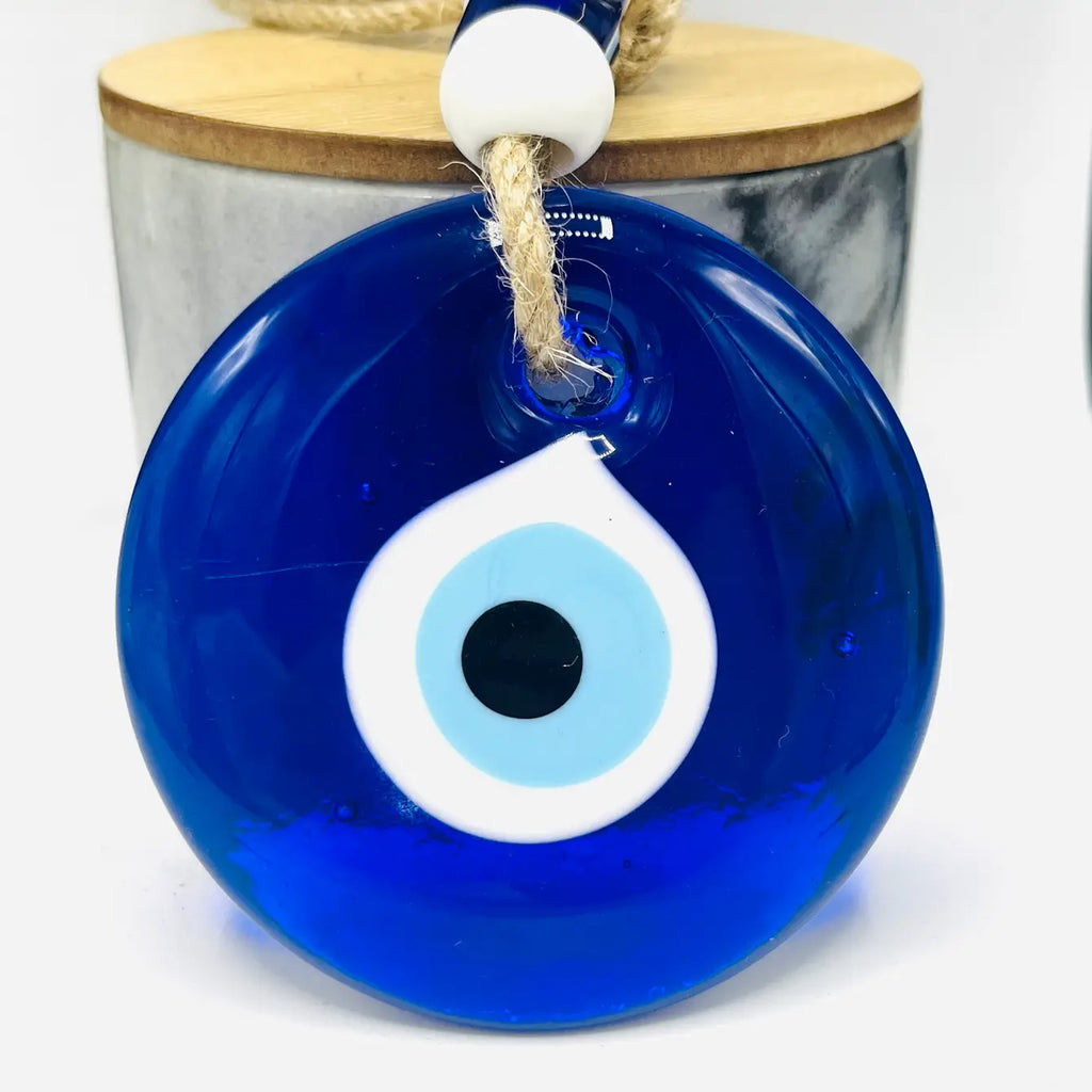 Classic Evil Eye Wall Decor: Handmade Glass, Elegant Protect