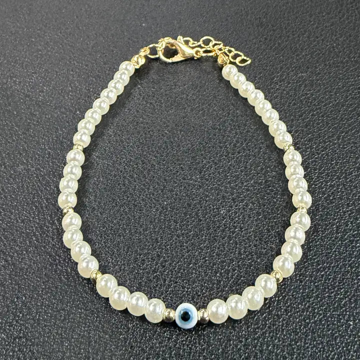 Crystal Beaded Evil Eye Bracelet, Cobra