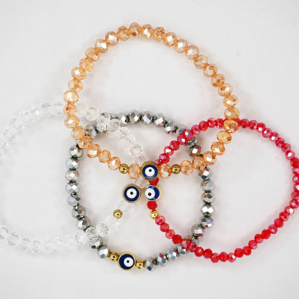 Stretchy Evil Eye Beaded Bracelet: Timeless Protection