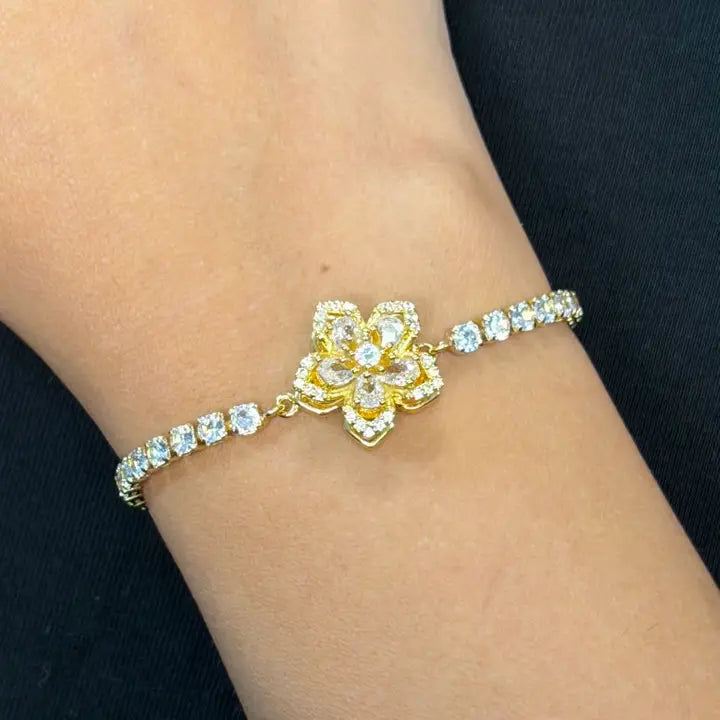 Fidget Spinner Bracelet – Rhinestone Rotating Anxiety Relief