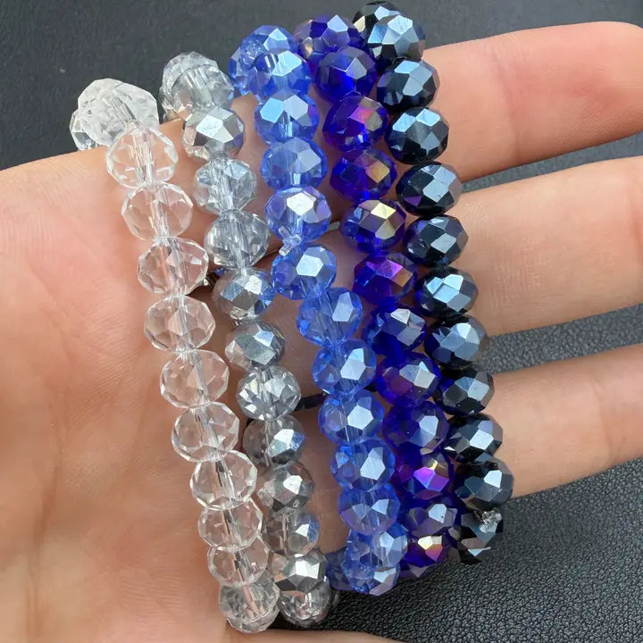 Stretchy Bracelet Set of 5 – Ocean Mix Calm Elegant Blue