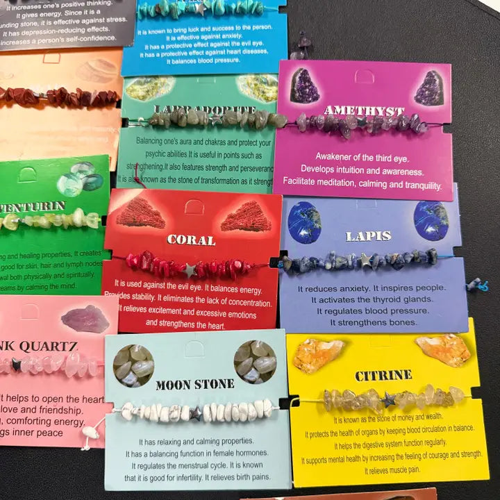 Card Bracelet | Zodiac Bracelet | Natural Stone Bracelet 7