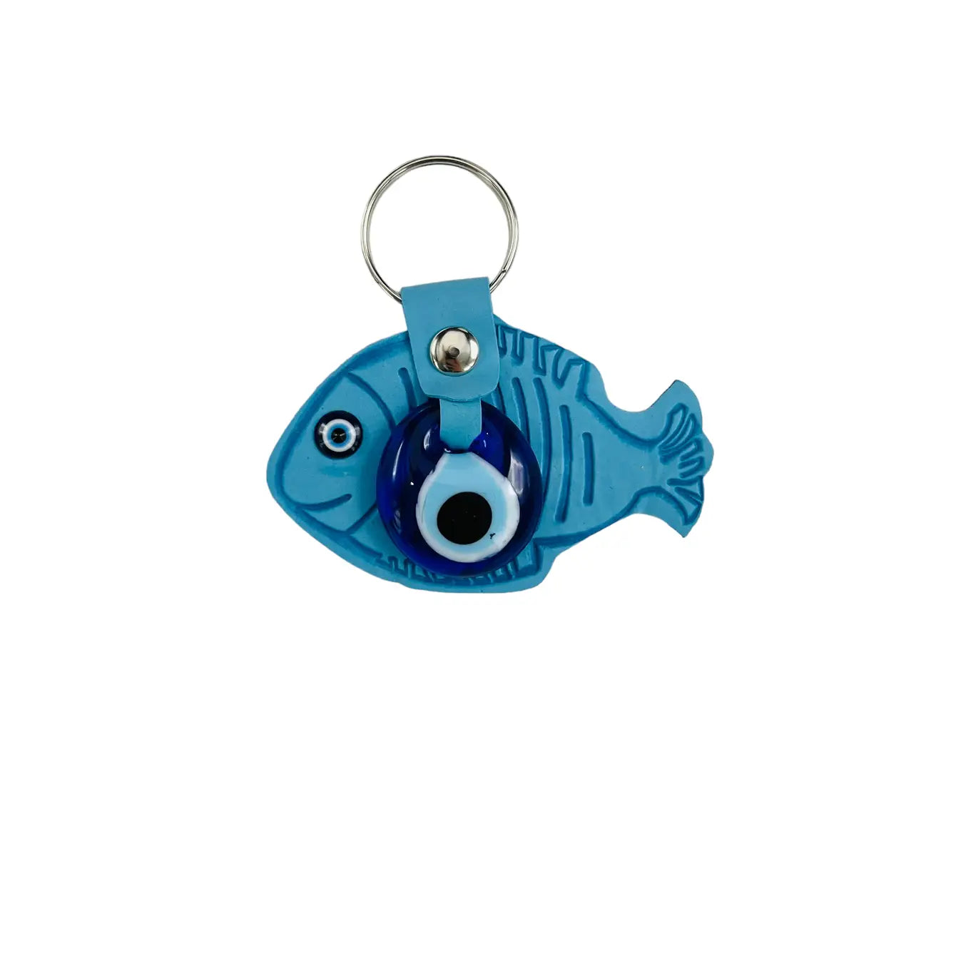 Leather Fish Evileye Keychain - Set of 11 Colors
