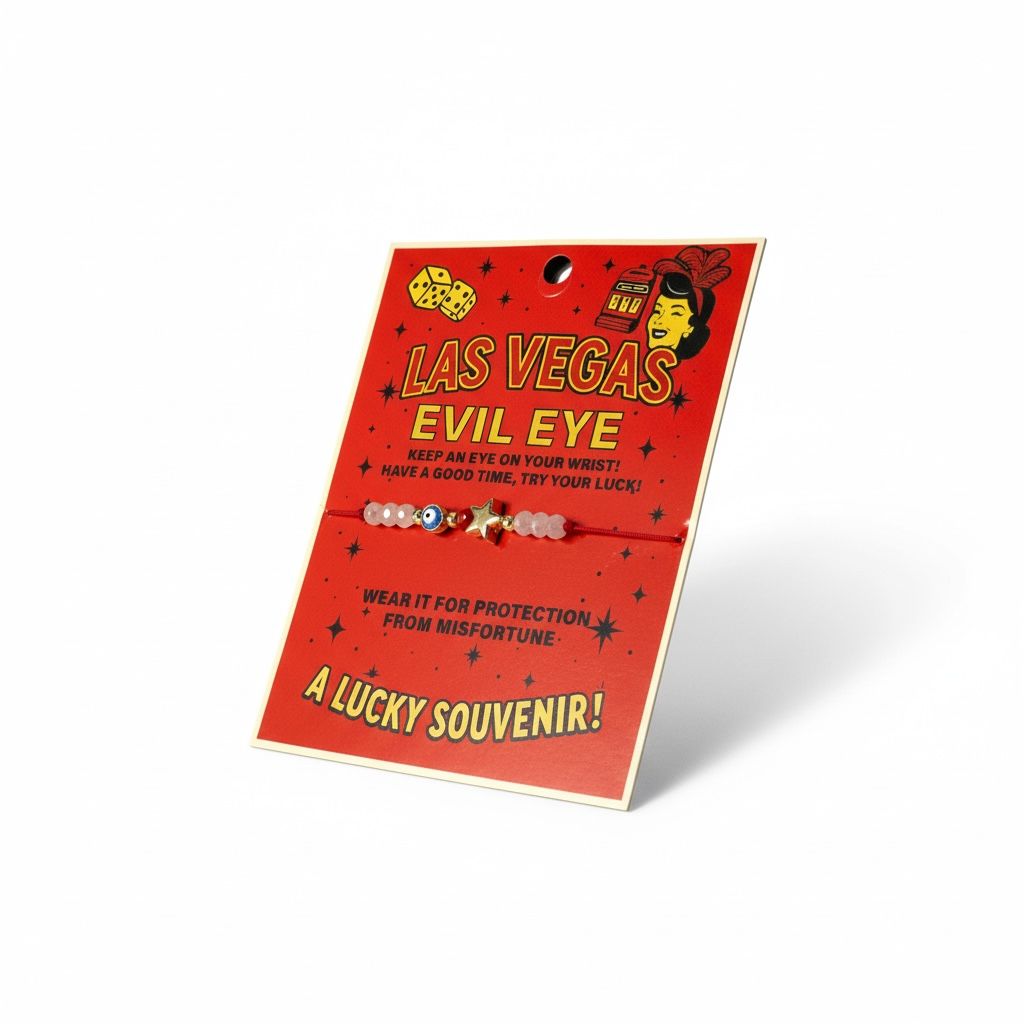Las Vegas Evil Eye Bracelet – Assorted Stone Mix (Red Card)