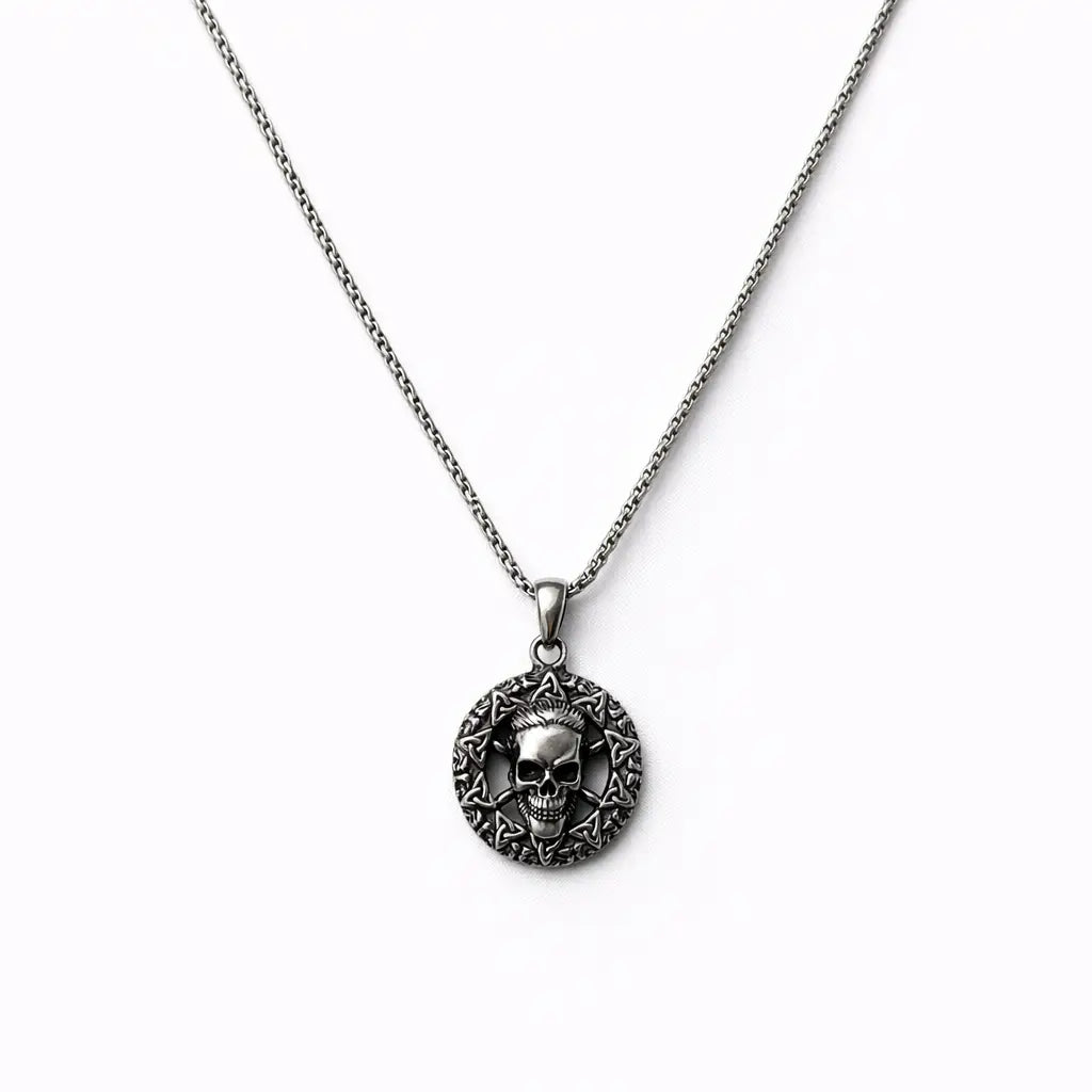 Men’s Stainless Steel Skull & Symbol Necklaces – 5 Bold Designs