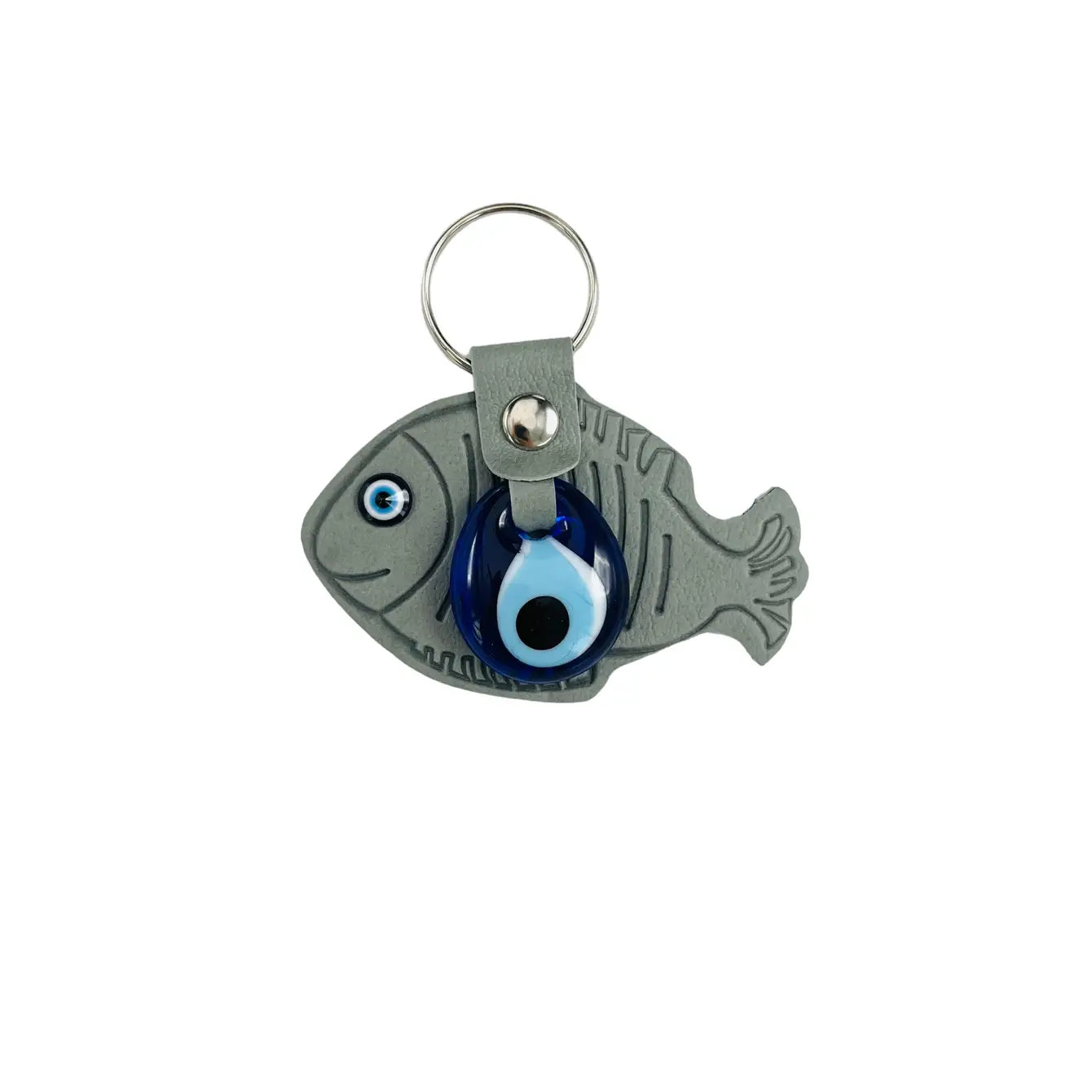 Leather Fish Evileye Keychain - Set of 11 Colors