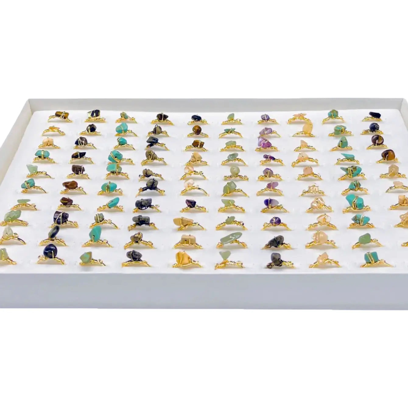 Adjustable Natural Stone Rings: Handcrafted Elegance