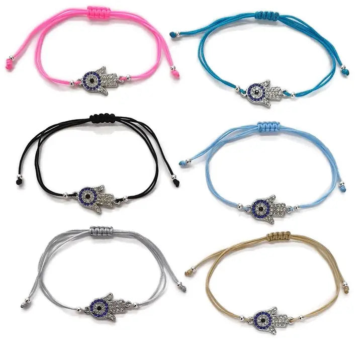 Bracelet Hand Hamsa Evileye Evil eye  Jz Stone String