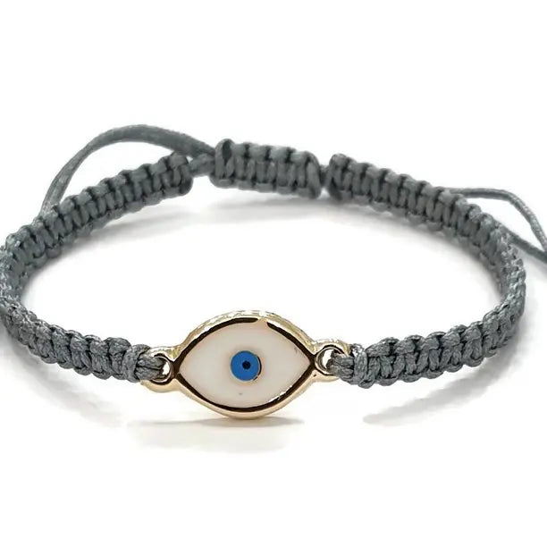Bracelet Macrome EvileyeOval Evil Eye Enamel
