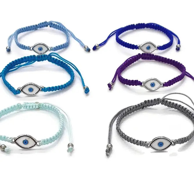 Bracelet Macrome EvileyeOval Evil Eye Enamel