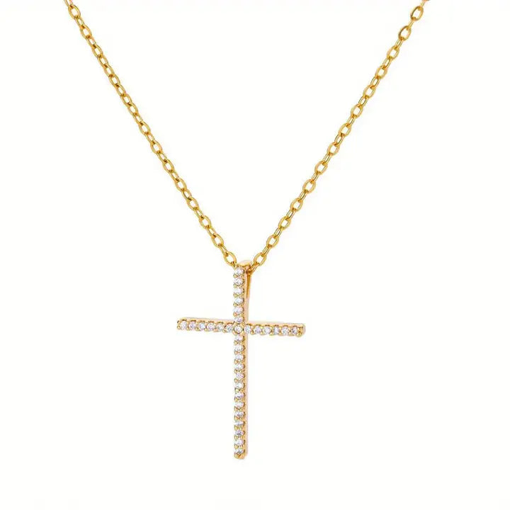 Cross Necklace with Sparkling Zirconia | Elegant & Timeless