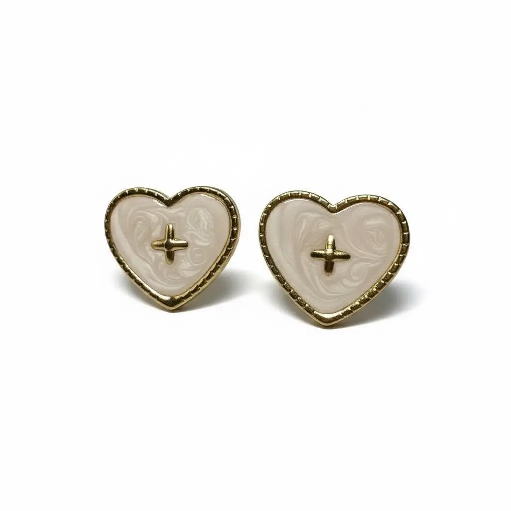 Heart Stud Earrings – 5 Colors