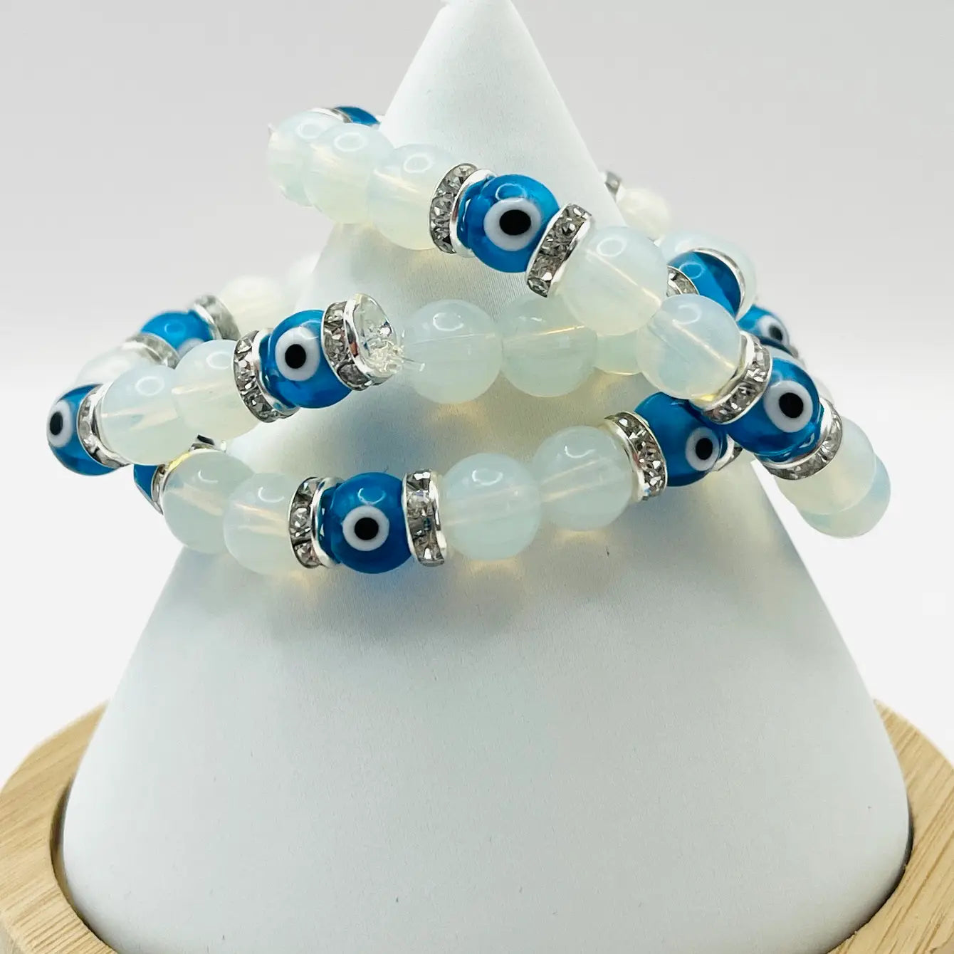 Elegant Zirconium Evil Eye Stretch Bracelet: Protection