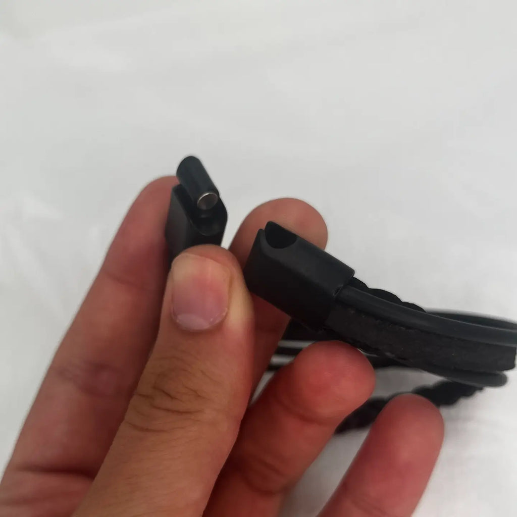 Black and Clear Natural Stone Leather Bracelet for Men: Gift