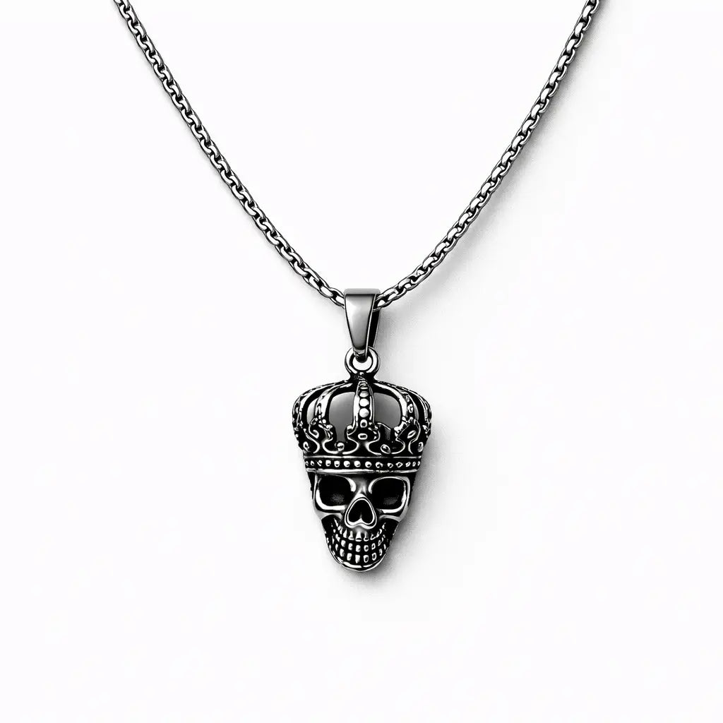 Men’s Stainless Steel Skull & Symbol Necklaces – 5 Bold Designs