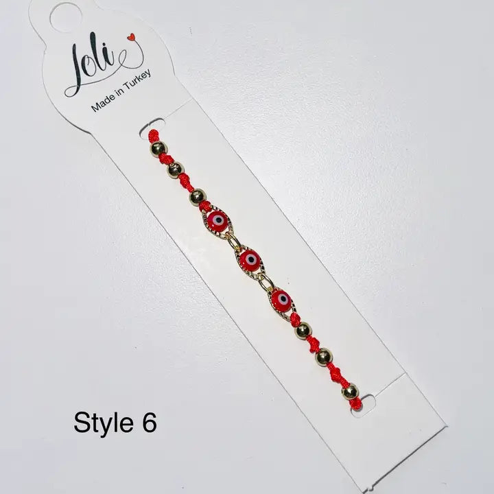 3 Evil Eye Bead Rope Bracelet - Premium Handmade Protection