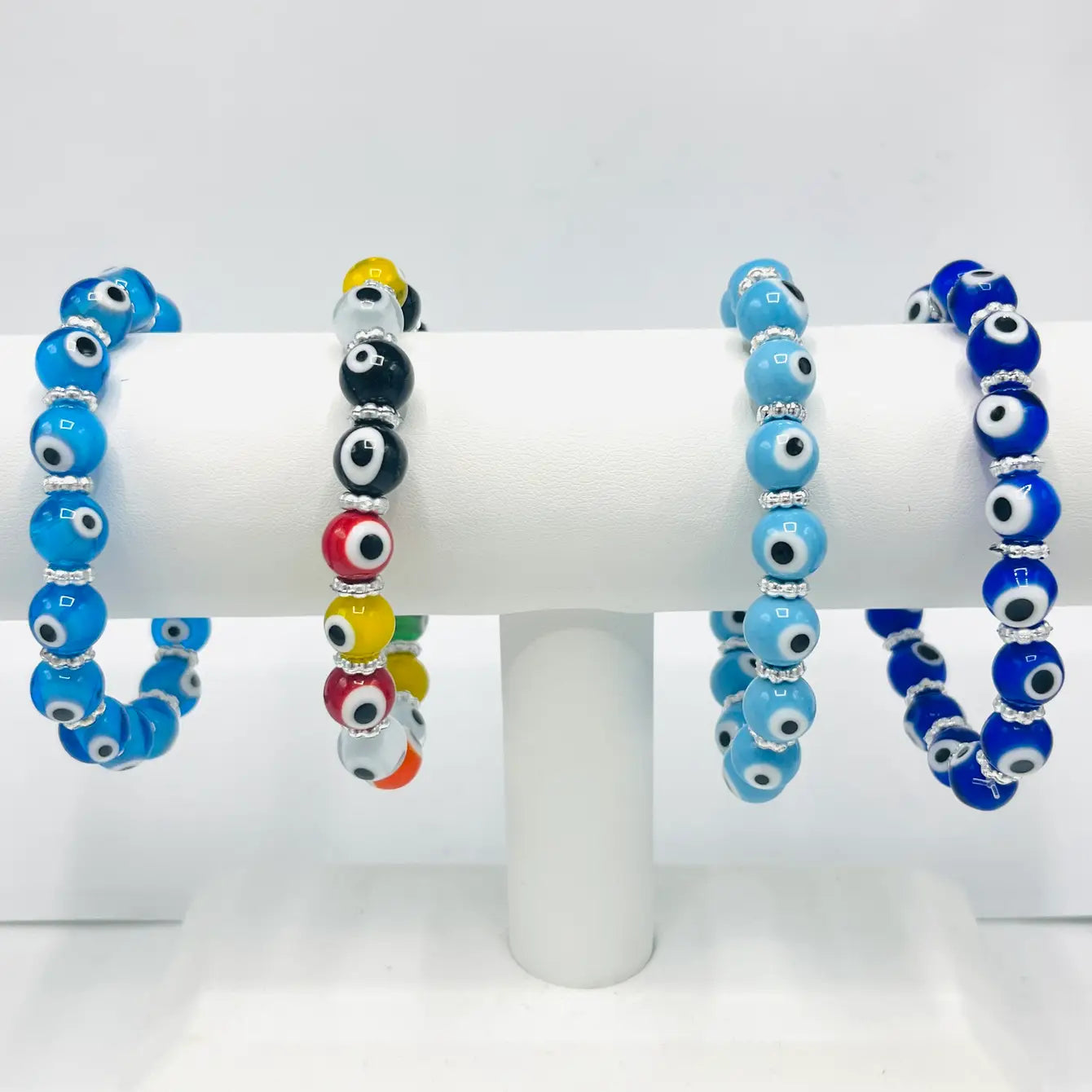 Round Evileye Bracelet: 4 Colors, Handmade in Turkey