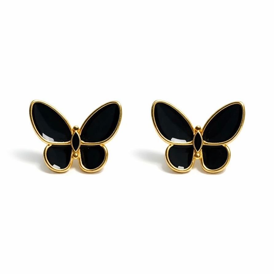Enamel Butterfly Stud Earrings – 5 Color 