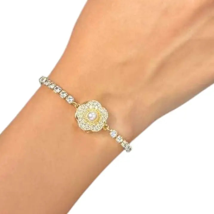 Fidget Spinner Bracelet – Rhinestone Rotating Anxiety Relief