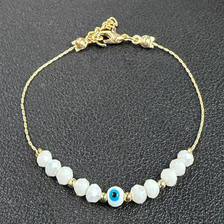 Crystal Beaded Evil Eye Bracelet, Cobra