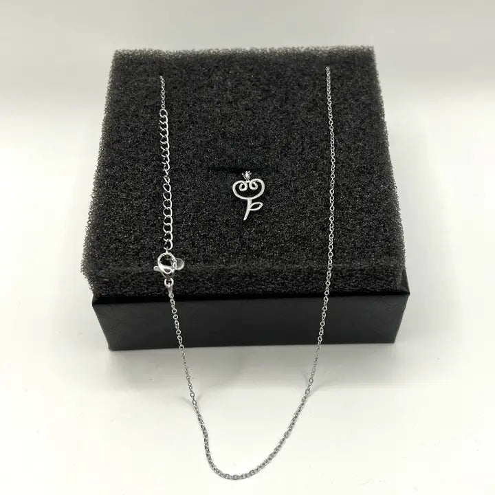 Delicate Rose Necklace | Stainless Steel | Romantic Charm