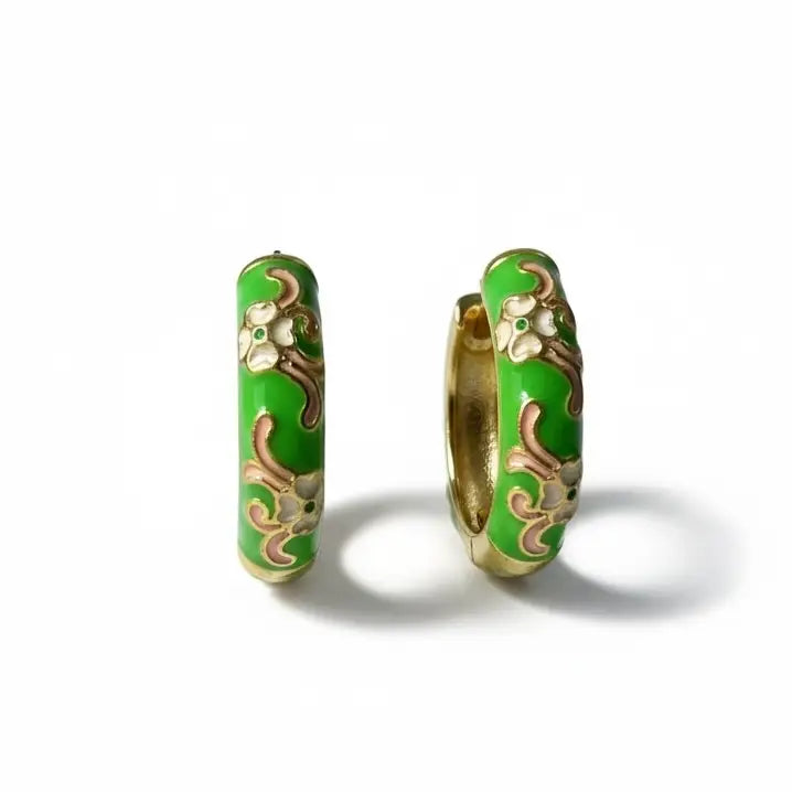 Enamel Hoop Earrings – Assorted Mix