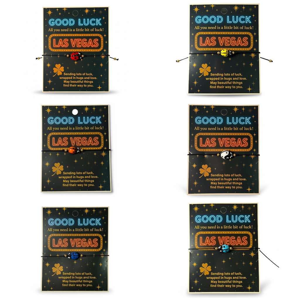 Vegas Good Luck Ladybug Bracelet – Assorted Color Charms