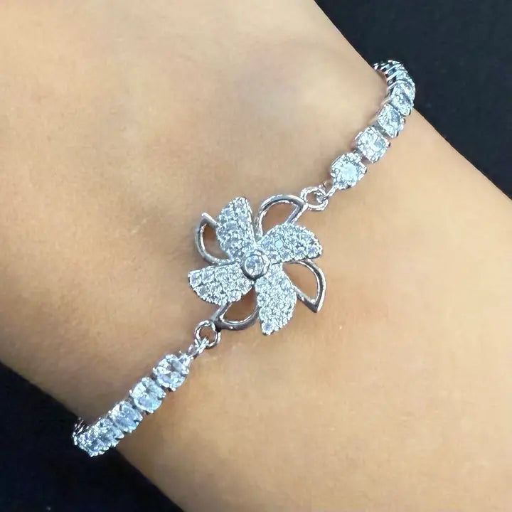 Fidget Spinner Bracelet – Rhinestone Rotating Anxiety Relief