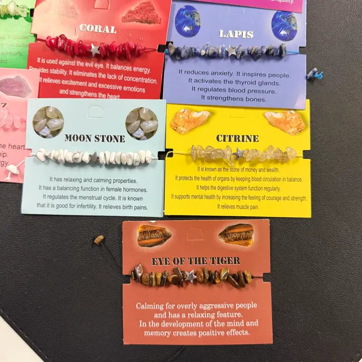 Card Bracelet | Zodiac Bracelet | Natural Stone Bracelet 7