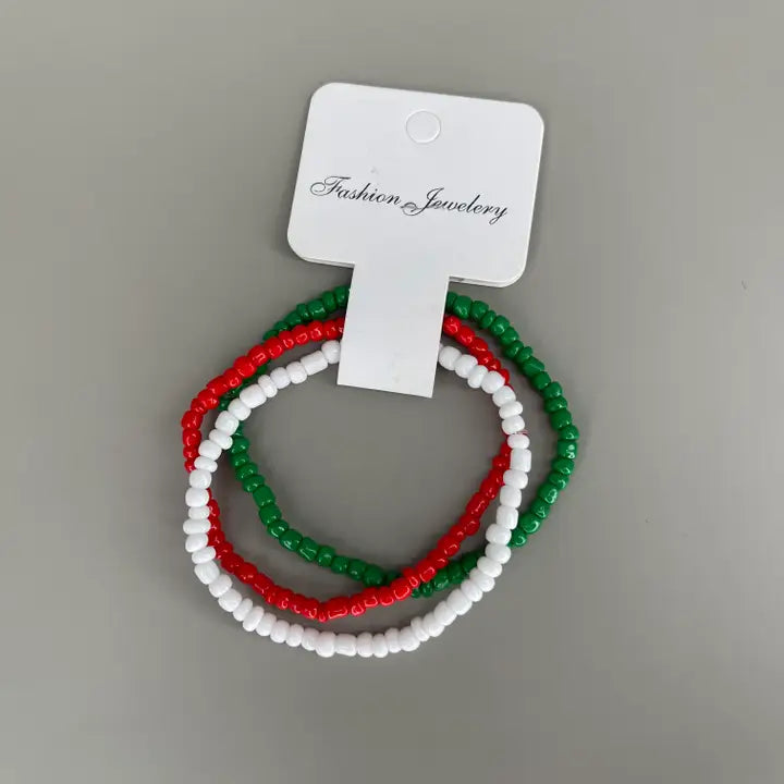 Stretchy Bracelet | 3 Piece Set | Beaded Italian Bracelet