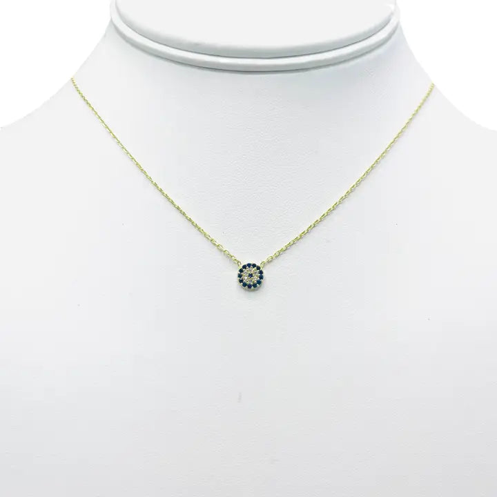 925 Sterling Silver - Classic Minimal Evileye Necklace