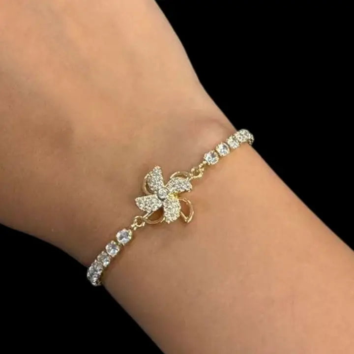 Fidget Spinner Bracelet – Rhinestone Rotating Anxiety Relief