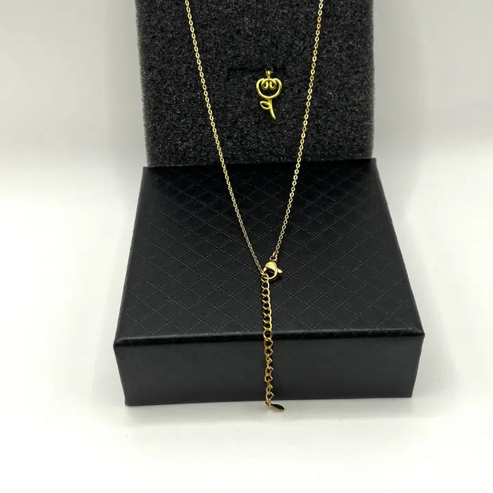 Delicate Rose Necklace | Stainless Steel | Romantic Charm