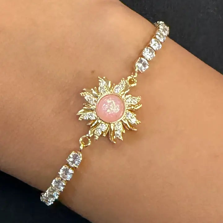 Fidget Spinner Bracelet – Rhinestone Rotating Anxiety Relief