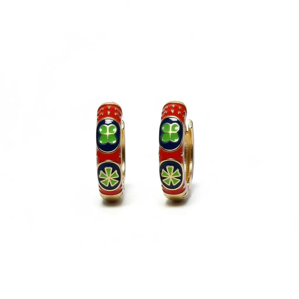 Enamel Hoop Earrings – Assorted Mix