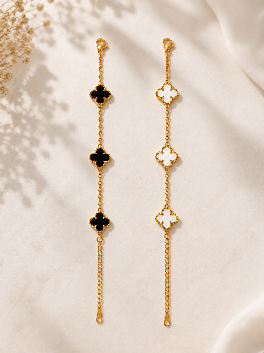 Clover Station Bracelet-Gold Plated