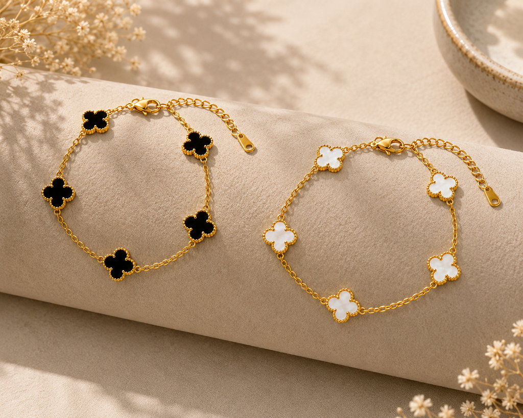 Clover Multi Station Bracelet - Gold Plated