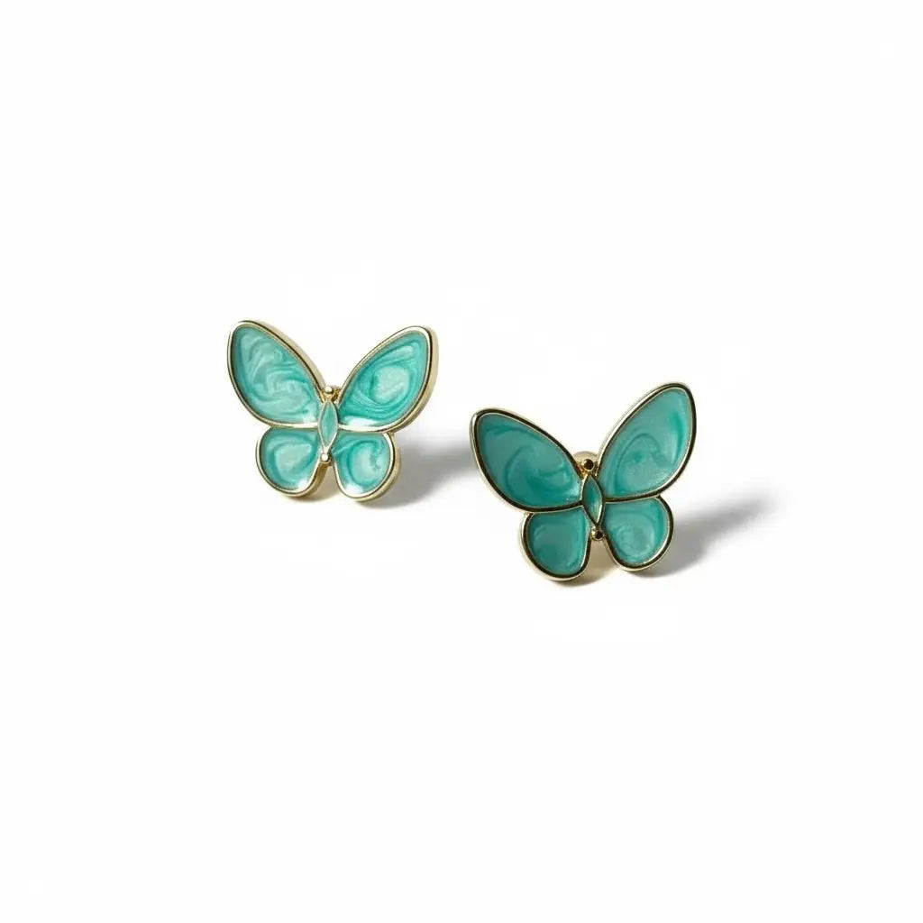 Enamel Butterfly Stud Earrings – 5 Color 